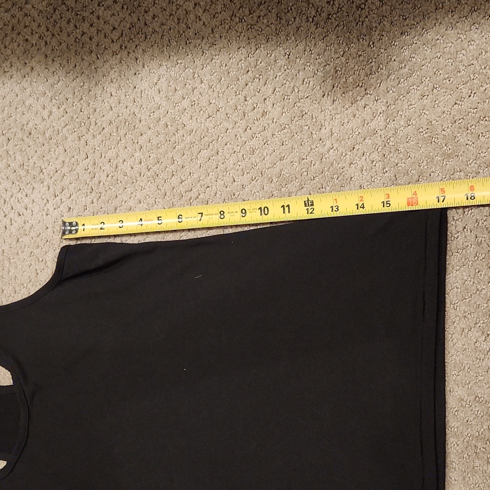 Plus Size Racerback black blouse 2X - Picture 5 of 8